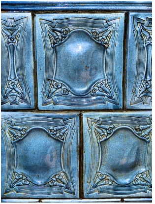 decorative blue tiles