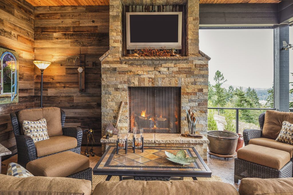 Rustic Fireplace