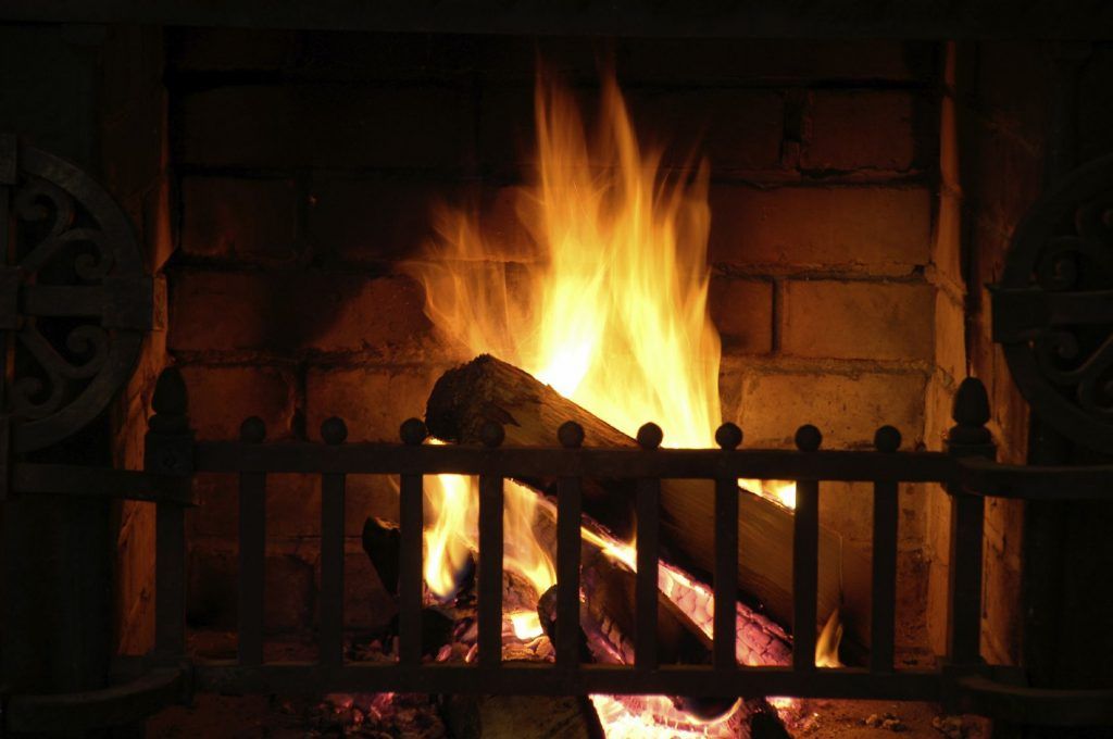 Log Fire fireplace