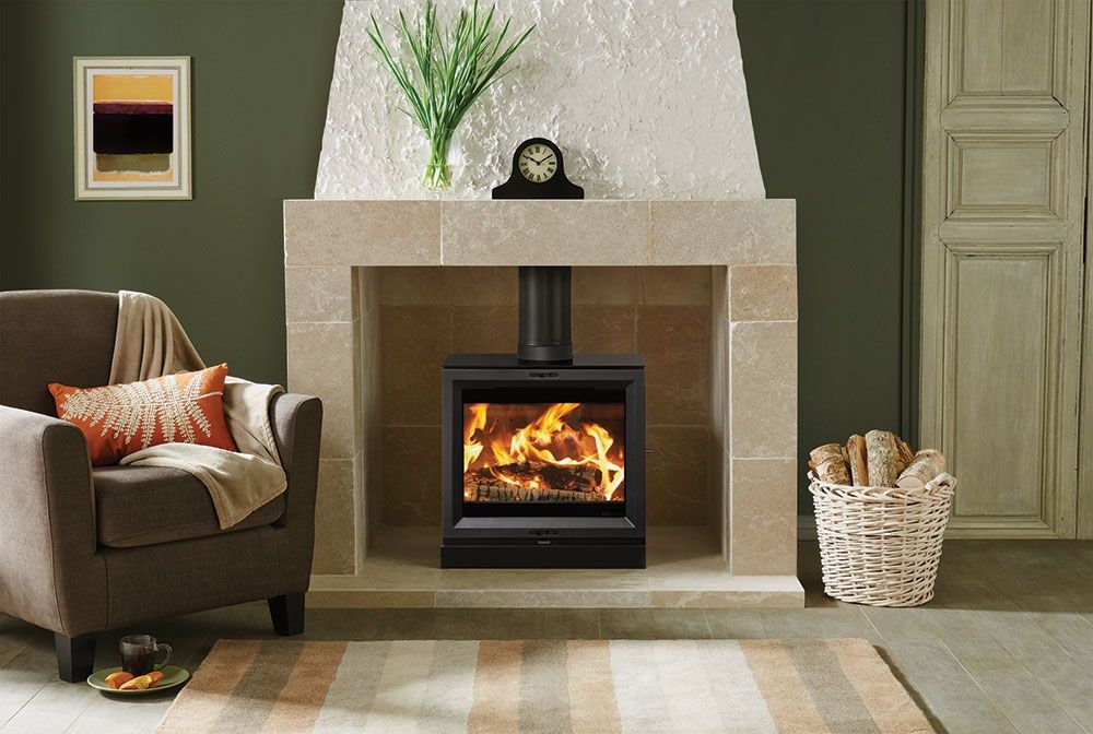 Wood Burning Stove In Living Room