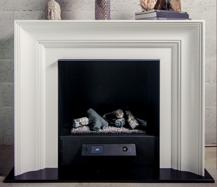 Traditional fireplace with a modern bioethanol fire